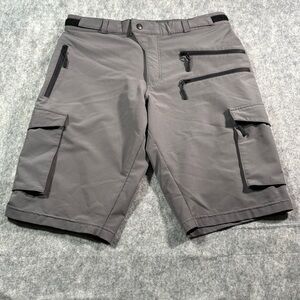 MTB Mens Gray 12‎ in Inseam Utility Cargo Shorts Size LG